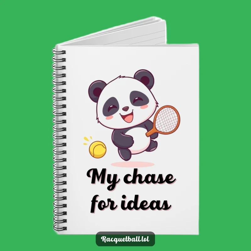 Funny Panda Racquetball Notebook: Chase Journal, Great Funny Gift