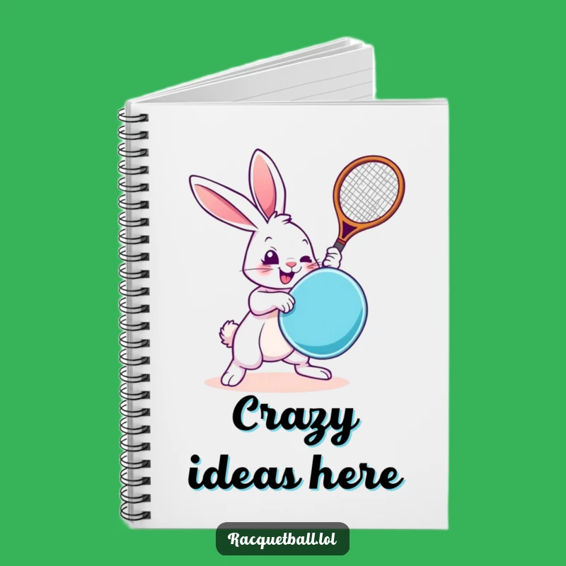Funny Rabbit Notebook: Racquetball Rabbit Journal for Fun Ideas, Perfect Gift