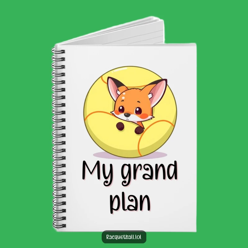 Funny Fox Racquetball Notebook - Jot Down Jokes & Ideas Hilariously!