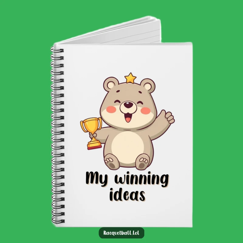 Funny Bear Trophy Notebook: Record Your Victories, Hilarious Gift for Winners