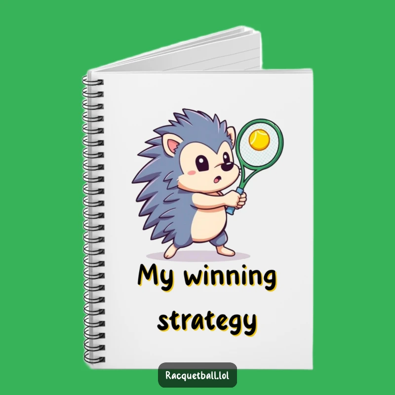 Funny Hedgehog Tennis Notebook: Log Your Victories with Spiky Charm!