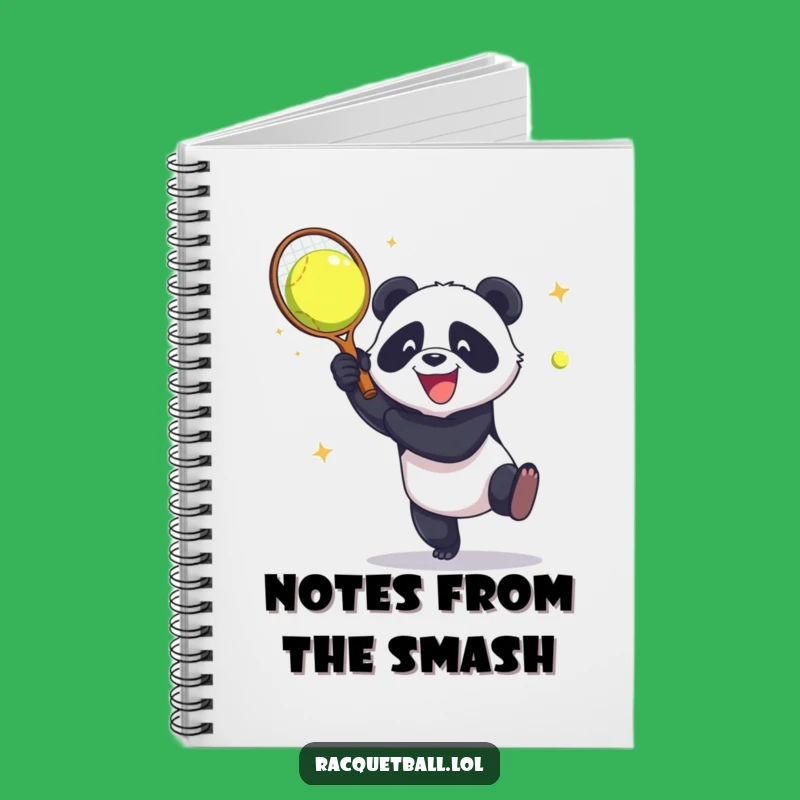 Funny Panda Racquetball Smash Notebook: Jot Down Ideas with Aggressive Glee!