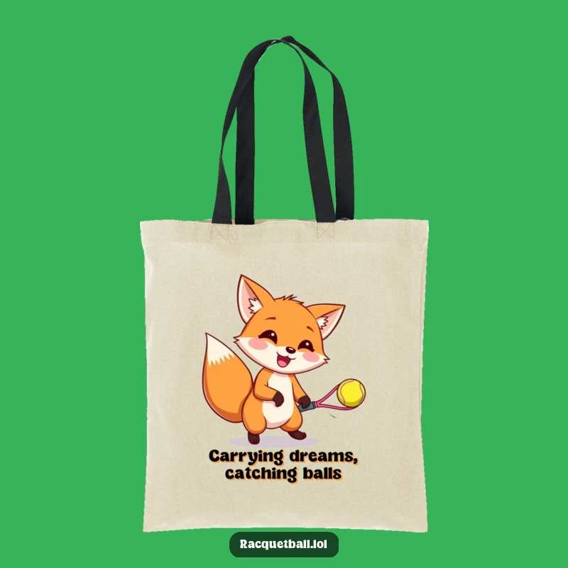 Funny Fox Racquetball Tote Bag: Carry Your Gear with Humorous Style