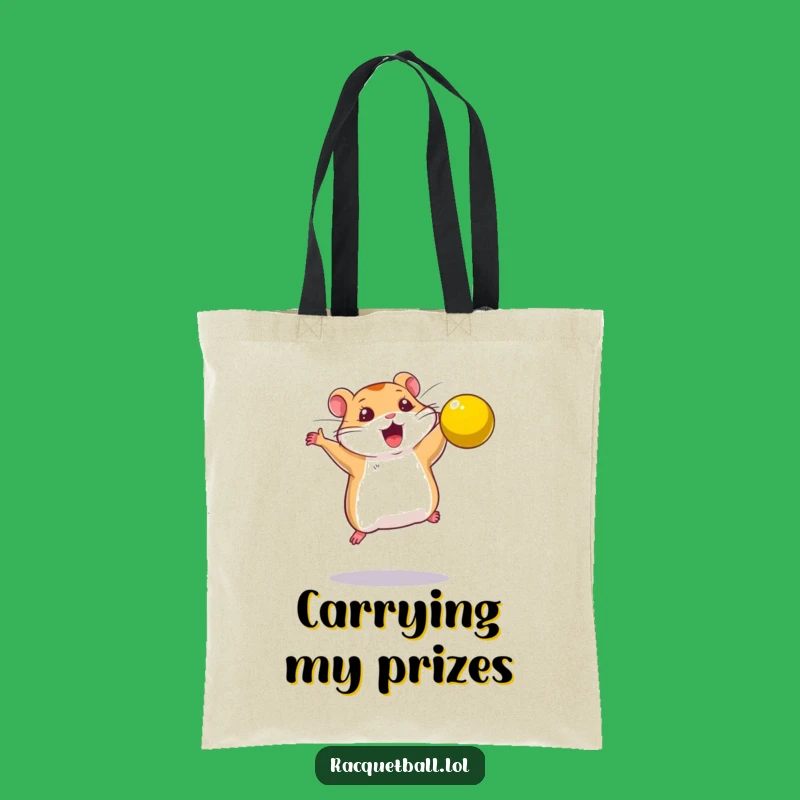 Funny Hamster Smash Tote Bag - Determined Pet Carry-All for Action