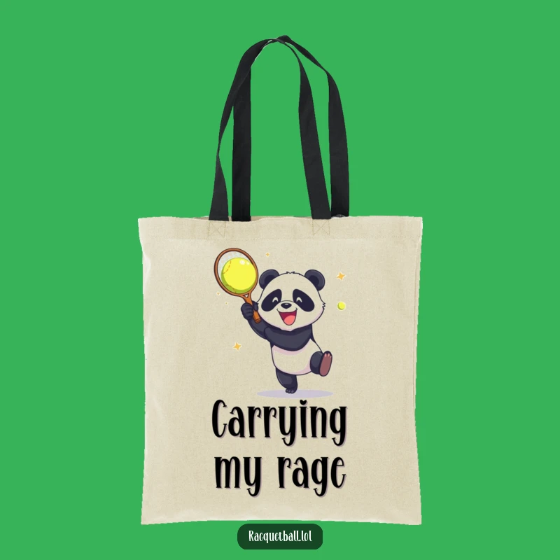 Funny Panda Racquetball Smash Tote Bag: Carry Your Glee Aggressively!
