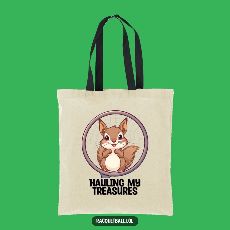 Funny Squirrel Tennis Tote Bag: Carry Your Gear and Laughs!