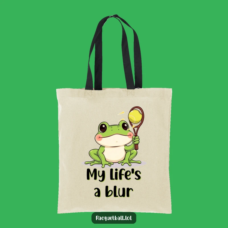 Funny Frog Racquetball Tote Bag - Stylish & Hilarious Observer
